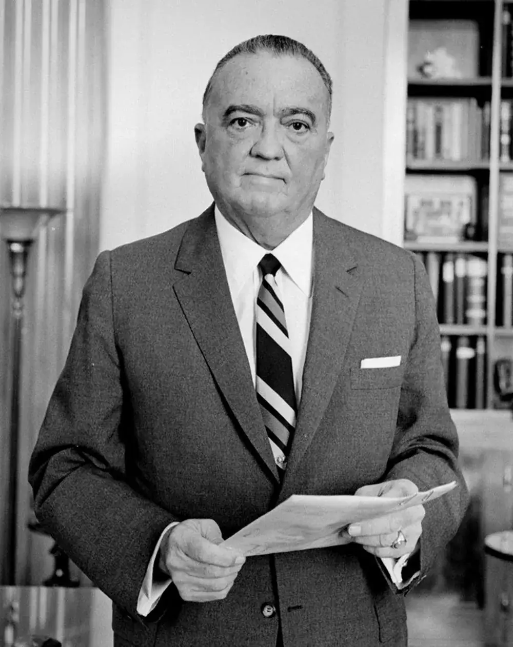 FBI Director J. Edgar Hoover in 1961, during the COINTELPRO years.