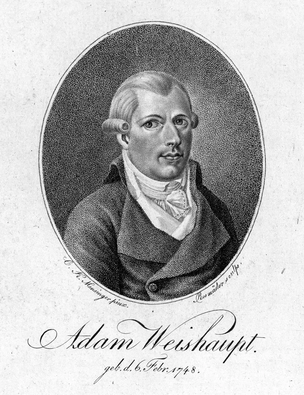 Adam Weishaupt (1748–1830), founder of the Bavarian Illuminati.