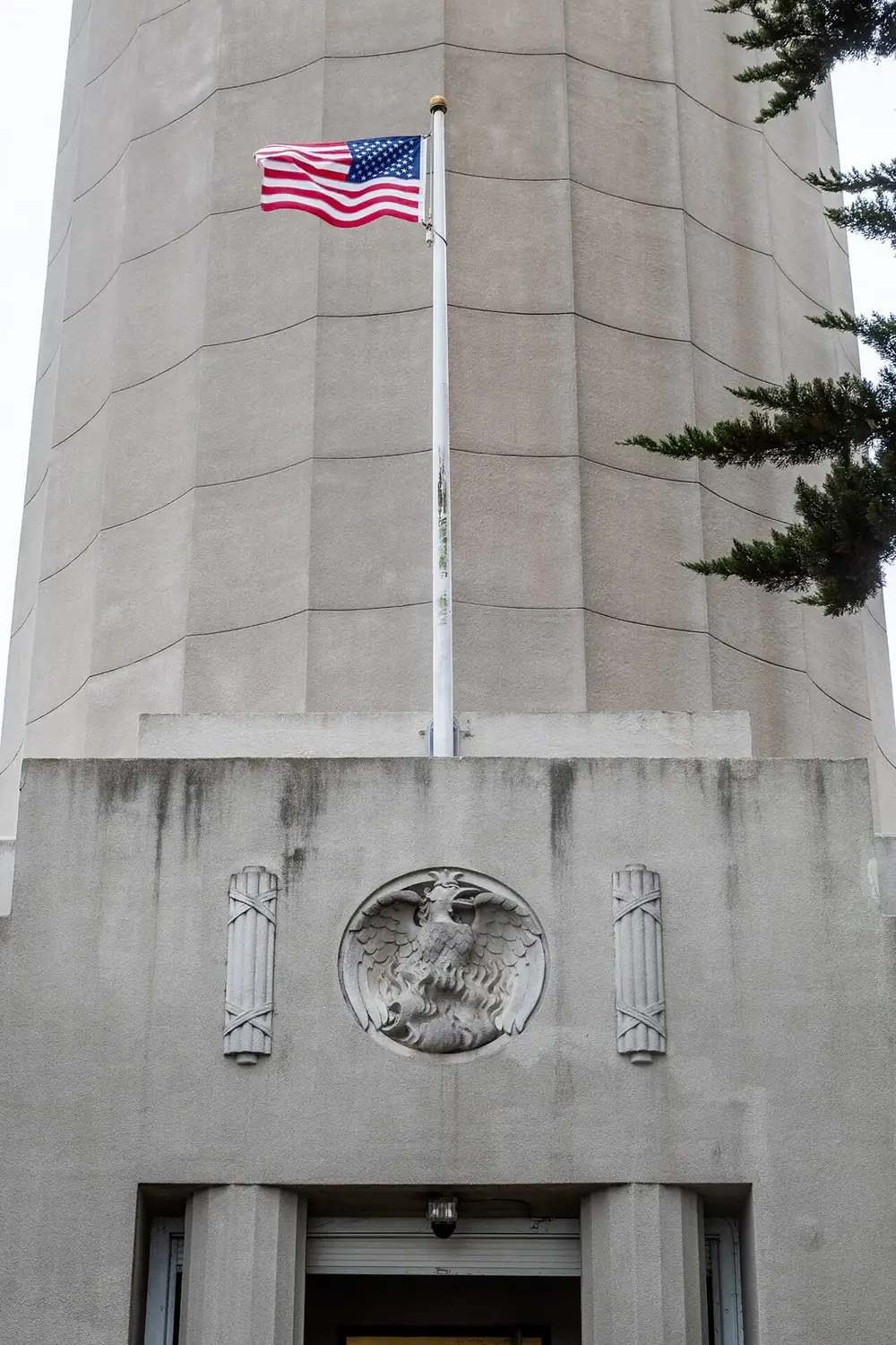 Coit Tower on Telegraph Hill, San Francisco, the neighborhood where the safe house was reported to be (2022).