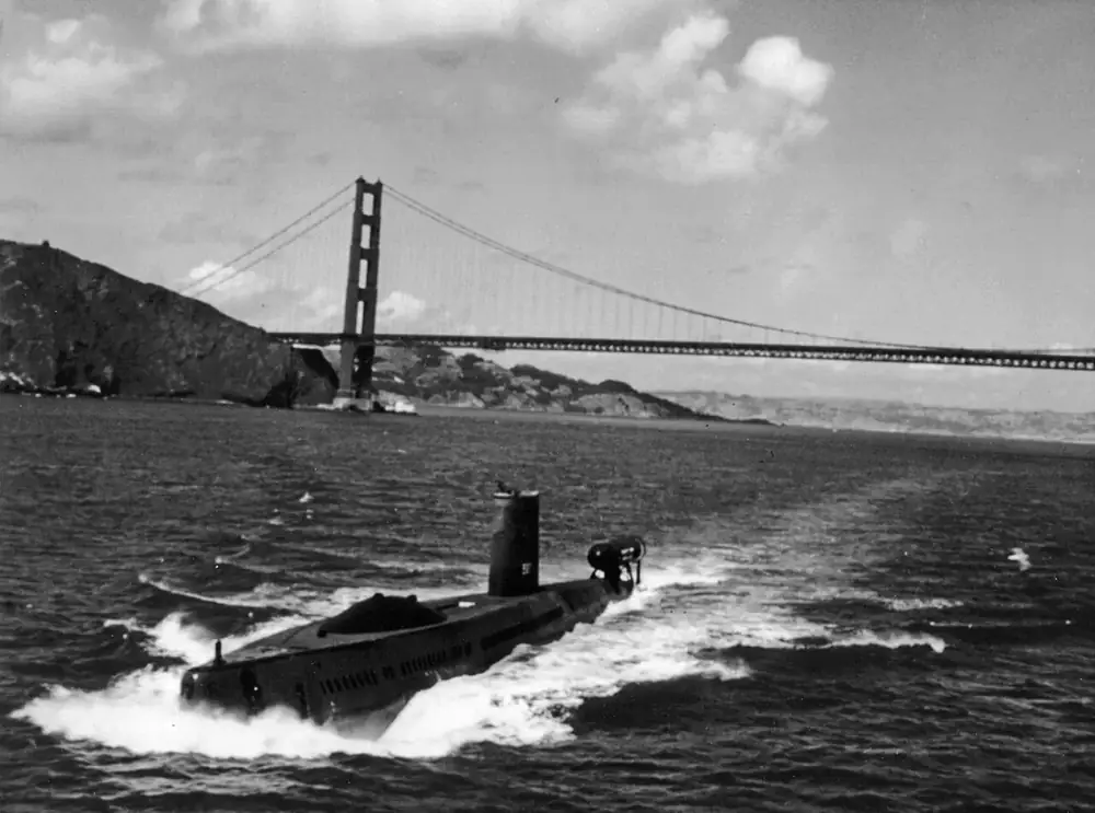 The U.S. Navy submarine USS Halibut, mid-1970s. Published accounts link it to Ivy Bells; the official records cited here do not describe how the tap was placed. U.S. Navy photo.
