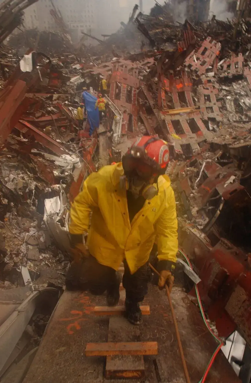 FEMA Urban Search and Rescue teams at the World Trade Center site, Sept. 20, 2001.